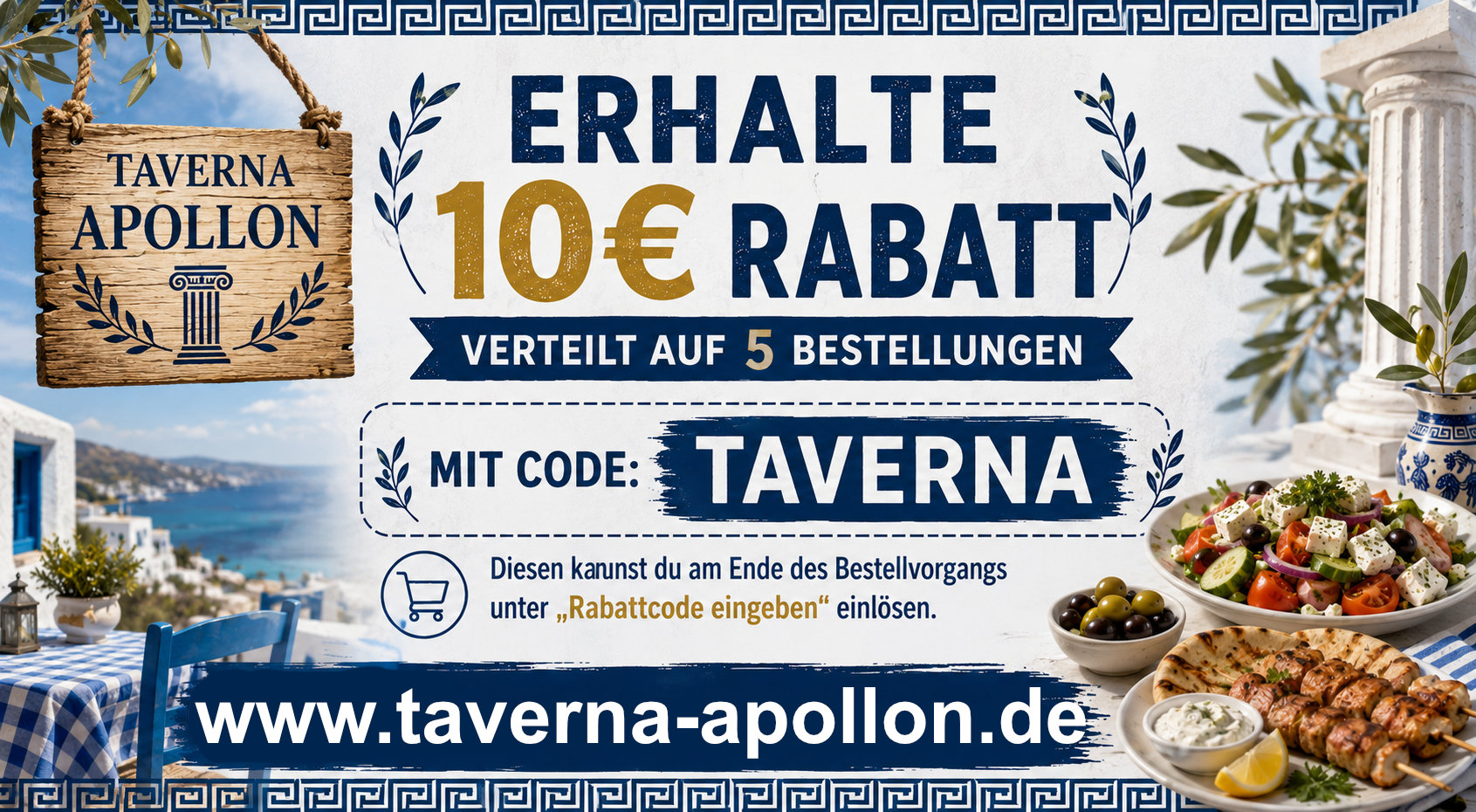 Taverna Apollon Rabatt Banner